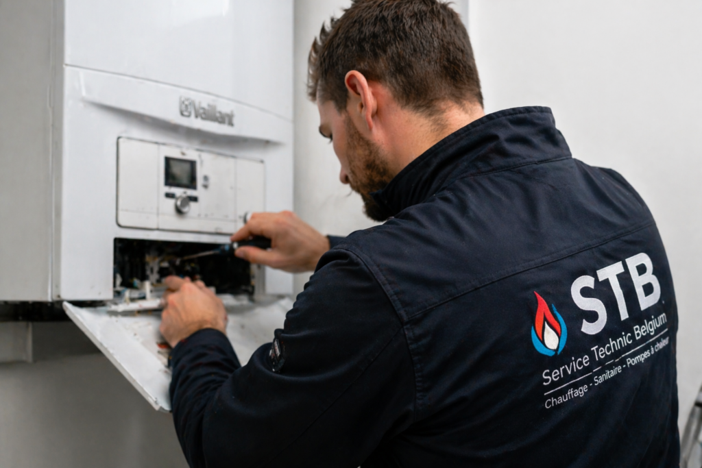 maison moderne lasne chauffage installation habitation