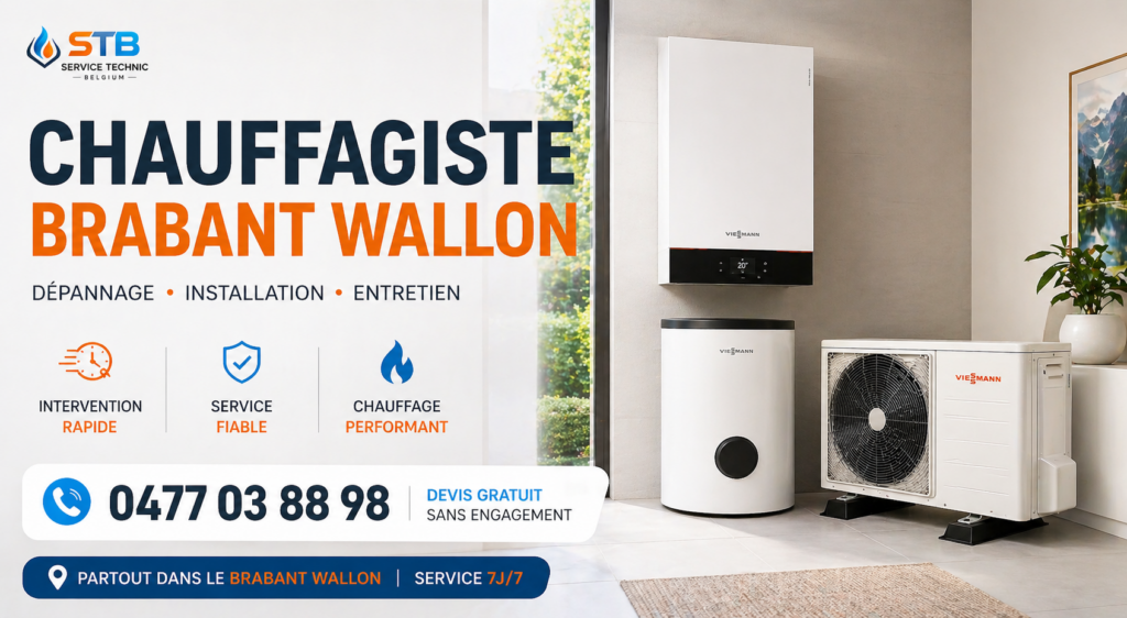 chauffagiste Brabant Wallon installation entretien dépannage chaudière
