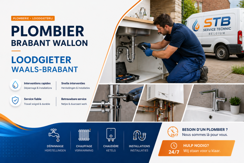 plombier brabant wallon installation sanitaire dépannage fuite débouchage service technic belgium