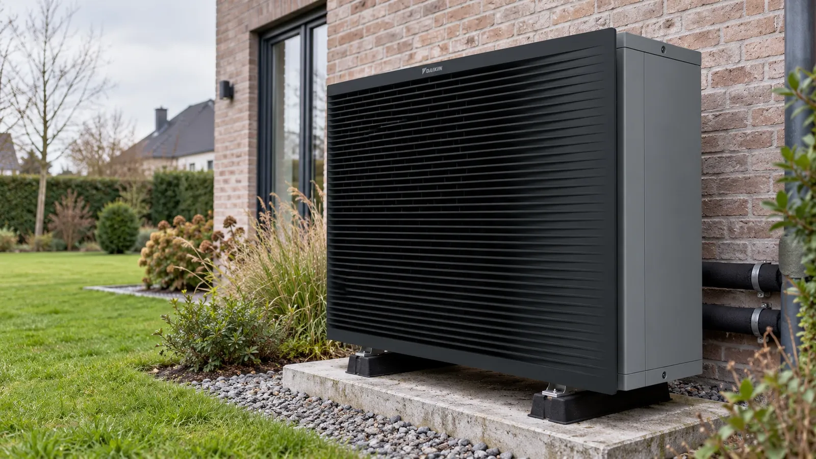 Lucht-waterwarmtepomp bij een woning